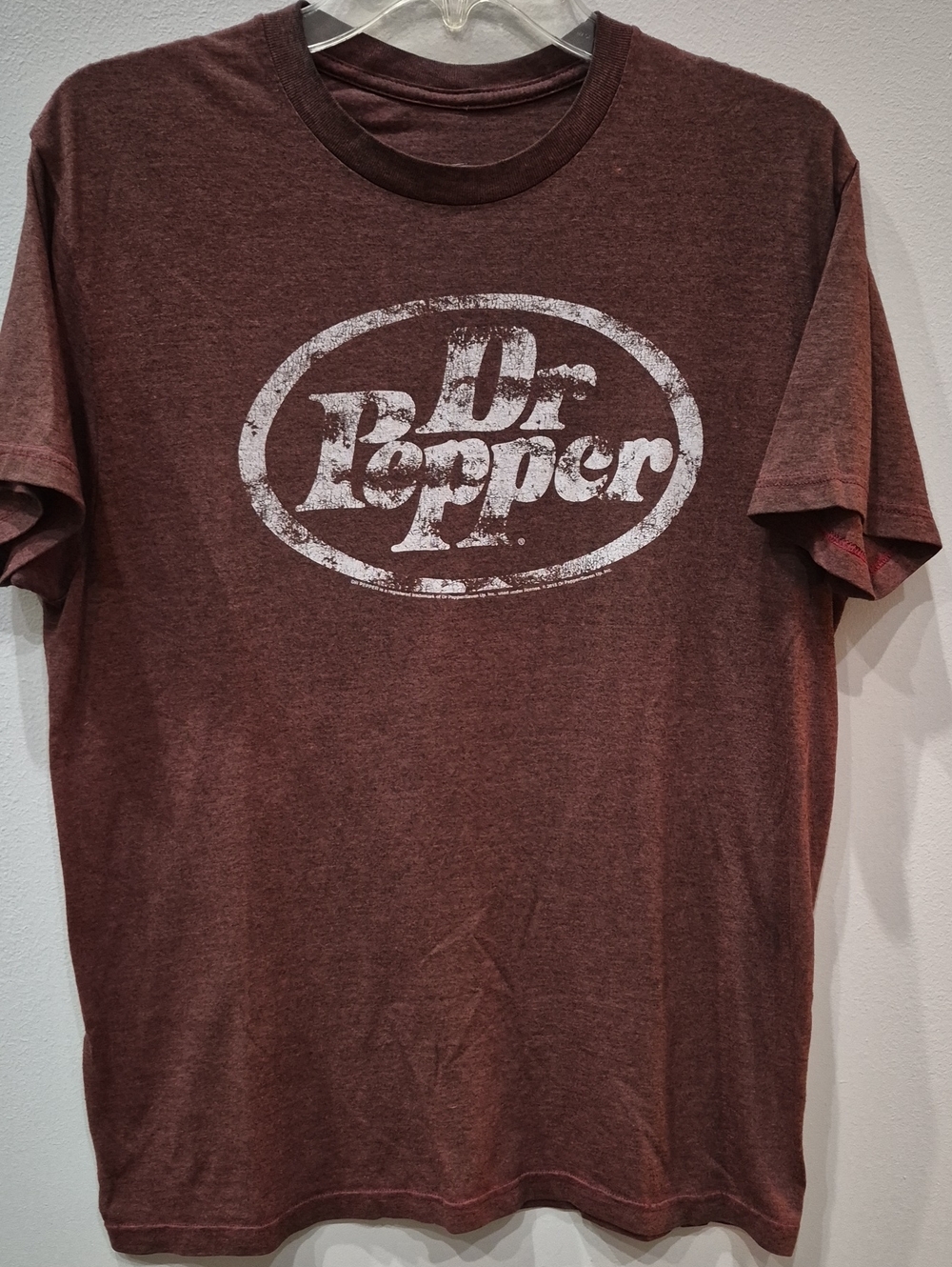 Dr Pepper Short-Sleeve Logo Tee Brown Cherry Vintage Men's M Unisex Shirt